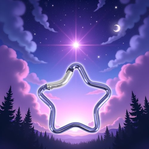 1 Pcs Purple Carabiner Clip Star Shaped Climbing Buckle Aluminum Alloy Heavy Duty Keyring Hook for Camping Fishing Hiking Traveling Aluminum Key Chain Clip， Keychain Carabiners，Accessories