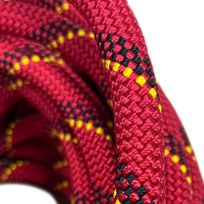 Static Climbing Rope 11mm UIAA Static Line Rappelling Rope 30M (100ft) Nylon Kern Mantle Rope for Escape Rope Rock Climbing, Mountain Tree Climbing, Hauling, Rescue