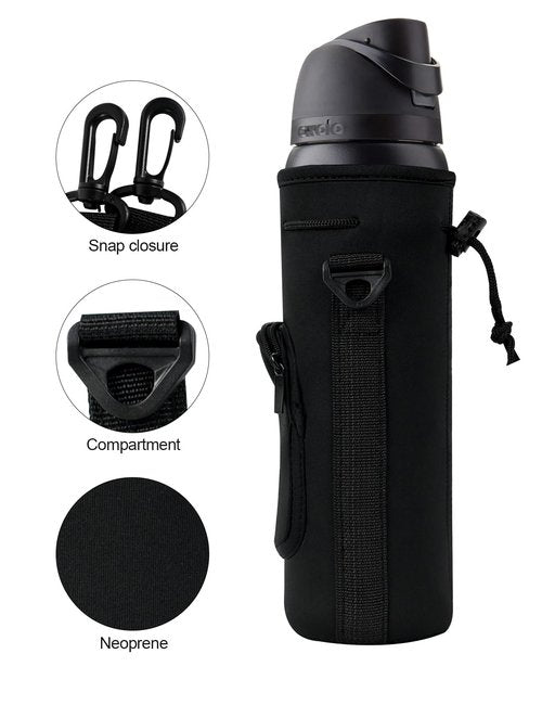 KronosRising Thermos Storage Bag Outdoor Sports Water Bottle Carrier Bag Waterproof Insulation Neoprene Sleeve for Owala FreeSip Insulated Stainless Steel Sports Water Bottle 32 oz