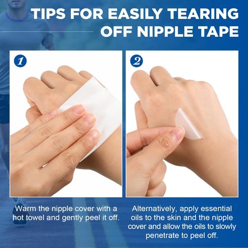 Syhood 100 Pieces 200/100 Pcs Nipple Covers for Men Anti-Chafing Protector Nipple Tape Men Pasties Covers Sticker for Running Sports