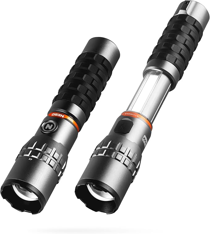 NEBO Slyde King Flashlight, Rechargeable LED Flashlight and Work Light, Bright, Durable, Everday Carry & Camping Flashlight with 4 Light Modes, C.O.B. Work Light and Magnetic Base