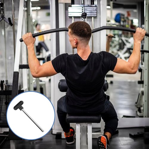 Reicyfang Fitness Universal Weight Stack Pin, Gym Pin Heavy Duty Replacement, Pin Tensile 3/8 Inch Diameter 5-1/2" Locking Space Weight Machine Pin for Home Gym Exercise Machine Parts & Accessories