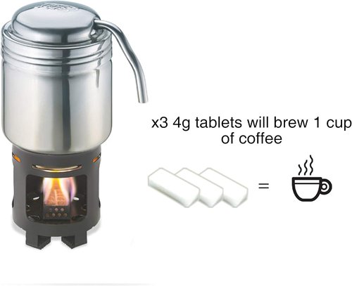 Esbit 4g Solid Fuel Tablets for Backpacking & Camping Stoves & Grills, 1300-Degree Smokeless Emergency Fire Starter Squares, 60 Pack