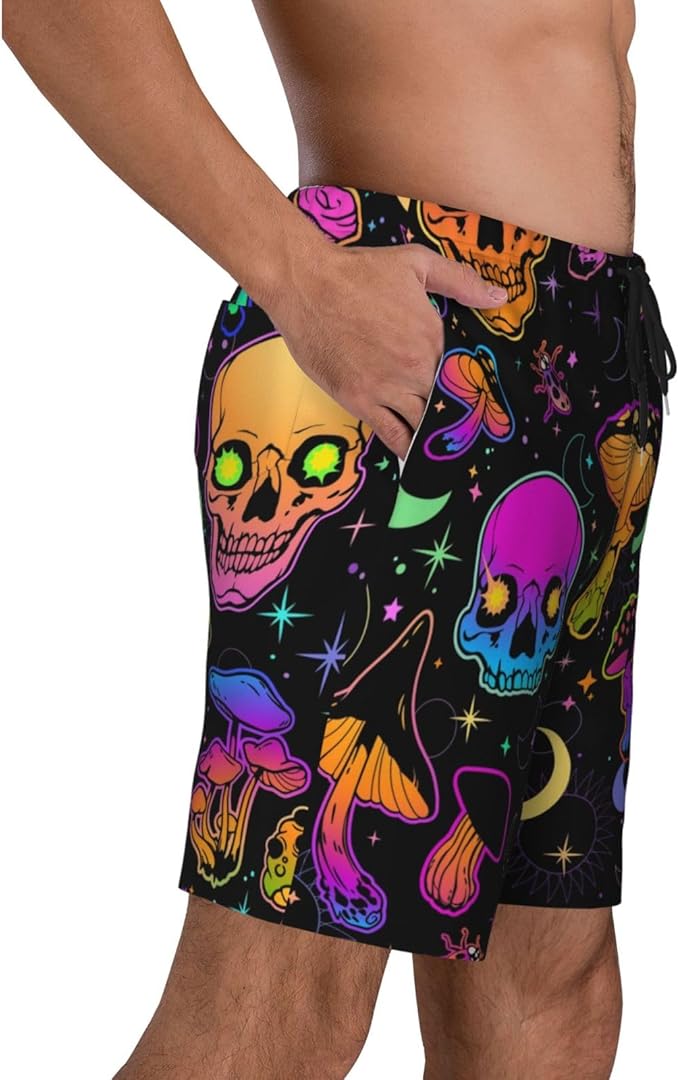 Mens Swim Trunks with Mesh Lining,Quick Dry Swimsuit Board Shorts Beach Pants Swimwear Bathing Suits
