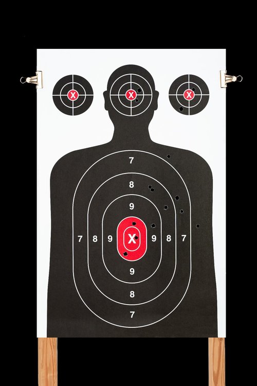 15 Pack Paper Shooting Target for Gun Range, Target Practice - Large Size 14 x 22 inches Silhouette Paper Target for Handguns, Rifles, Pistols, Airguns, BB Guns, Pellet Guns, Crossbow, Arrow