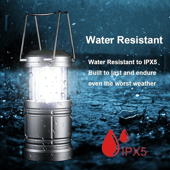 LED Camping Lantern ,Battery Powered Hanging Lanterns for Camping Hiking,Hurricane ,Power Outages,2-Pack