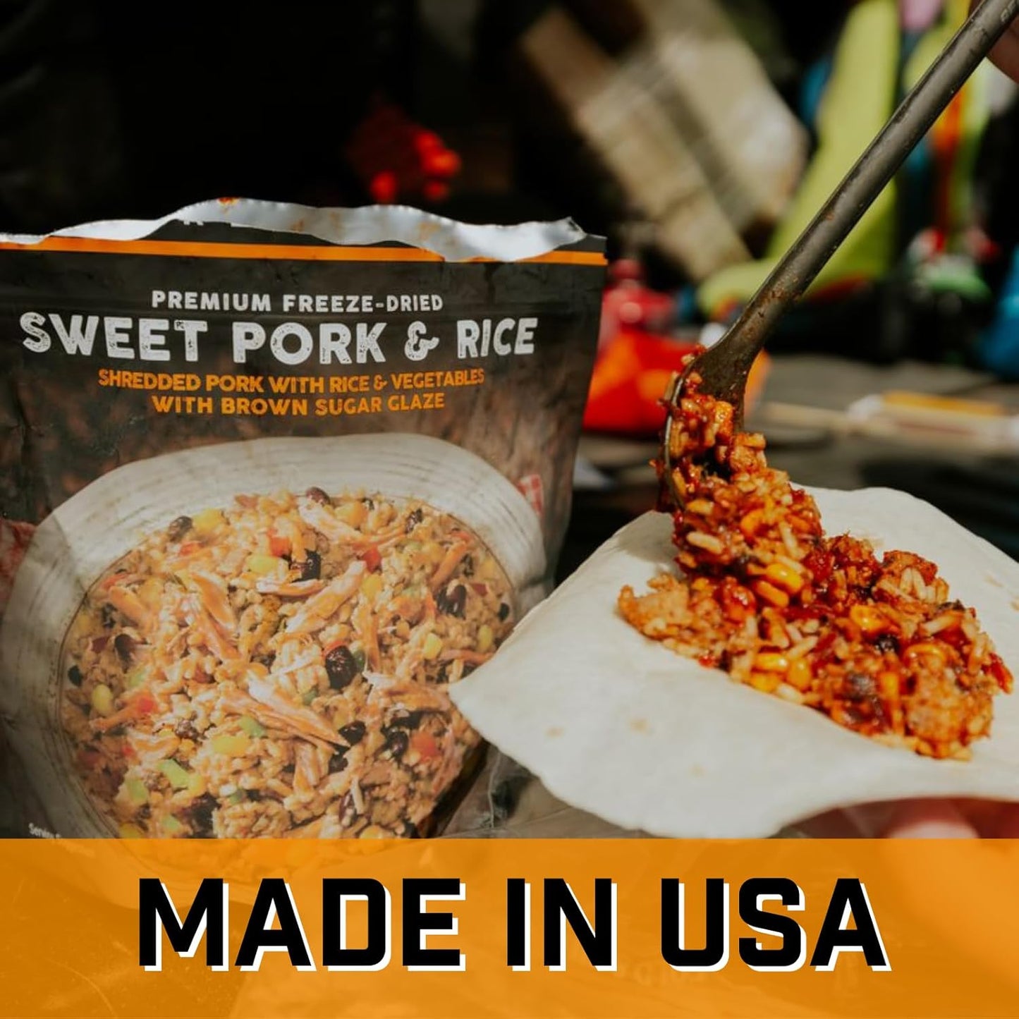 Peak Refuel Sweet Pork and Rice | Freeze Dried Hiking, Backpacking and Camping Meals | Amazing Taste | Real Meat | High-Protein | Quick Prep Food