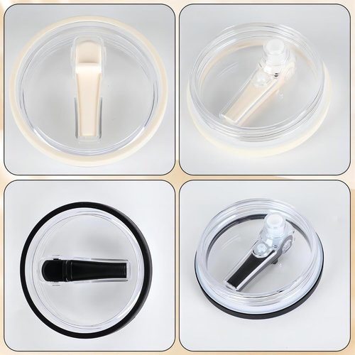 32 oz Tumbler Flip Straw Lid Replacement Fit for HydroJug（Only）,2 Pack Leak Proof for HydroJug Lid Replacement Spill Proof Reusable Tumbler Cover Compatible with 32oz HydroJug Cup Accessories (Black)