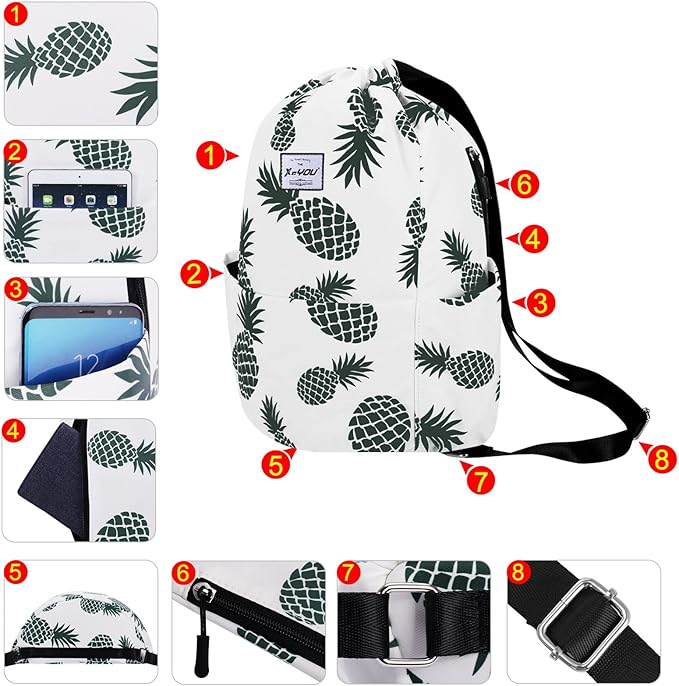 XEYOU Drawstring Sports Backpack Lightweight Gym Yoga Sackpack Shoulder Rucksack Casual Outdoor Daypack for Women and Men