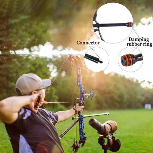 sntxmy Bow Stabilizer for Compound Bow – Archery Stabilizers Kit, Lightweight Hunting Stabilizer (Grey, 8-in)