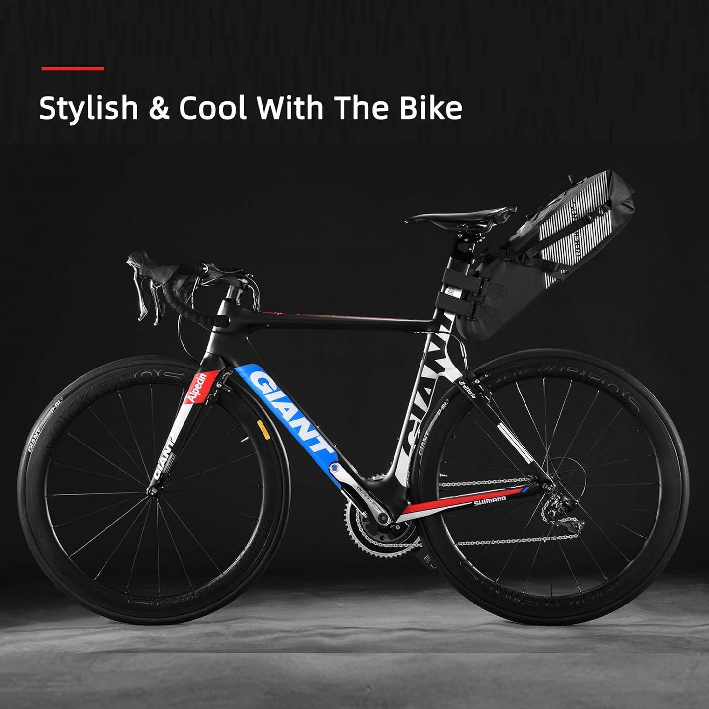 ROCKBROS Bikepacking Bag Waterproof Bike Saddle Bag Large Capacity Bikepacking Seat Bag Road Mountain Bike Seat Bag Max 14L