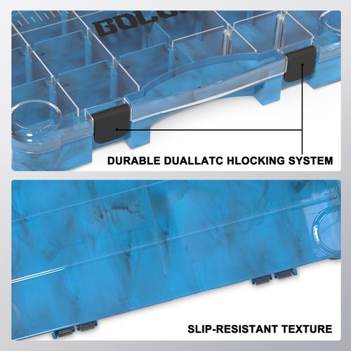 Goloni Fishing Tackle Box,Plastic Clear Fishing Storage Organizer Box With Removable Dividers,3600 Tackle Trays,Storage Lure Box for Lures 4 Pack