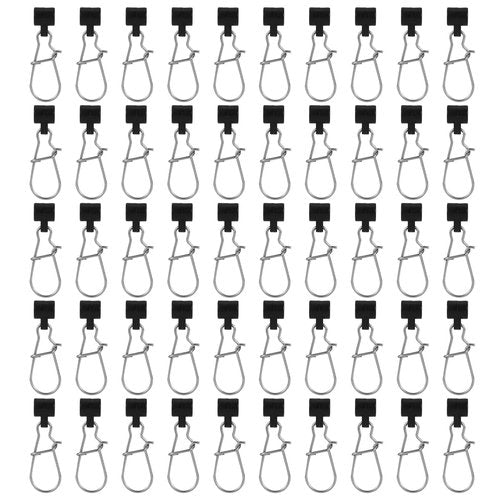 XIHIRCD 50pcs Fishing Weight Slider, Stainless Steel Fishing Line Sinker Slides Practical Sinker Slides Premium Fish Finder Rig Weight Slider for Fishing Tackle Accessories (Black)