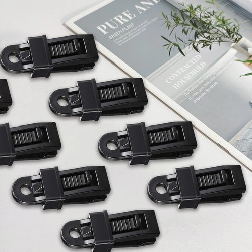 60 Pieces Tarp Clip Heavy Duty Multipurpose Crocodile Mouth Tarp Clamps with Lock Grip Camping Canopies Pool Car Covers Clamp for Canopy Outdoor Tarps Camping Awnings Banner and Cover