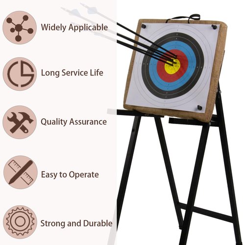 S F Archery Targets for Backyard with 20 pcs Archery Paper Targets and Arrow Puller Target Nail, Water Proof Straw Target for Youth Beginner Adult Outdoor Shooting Practice