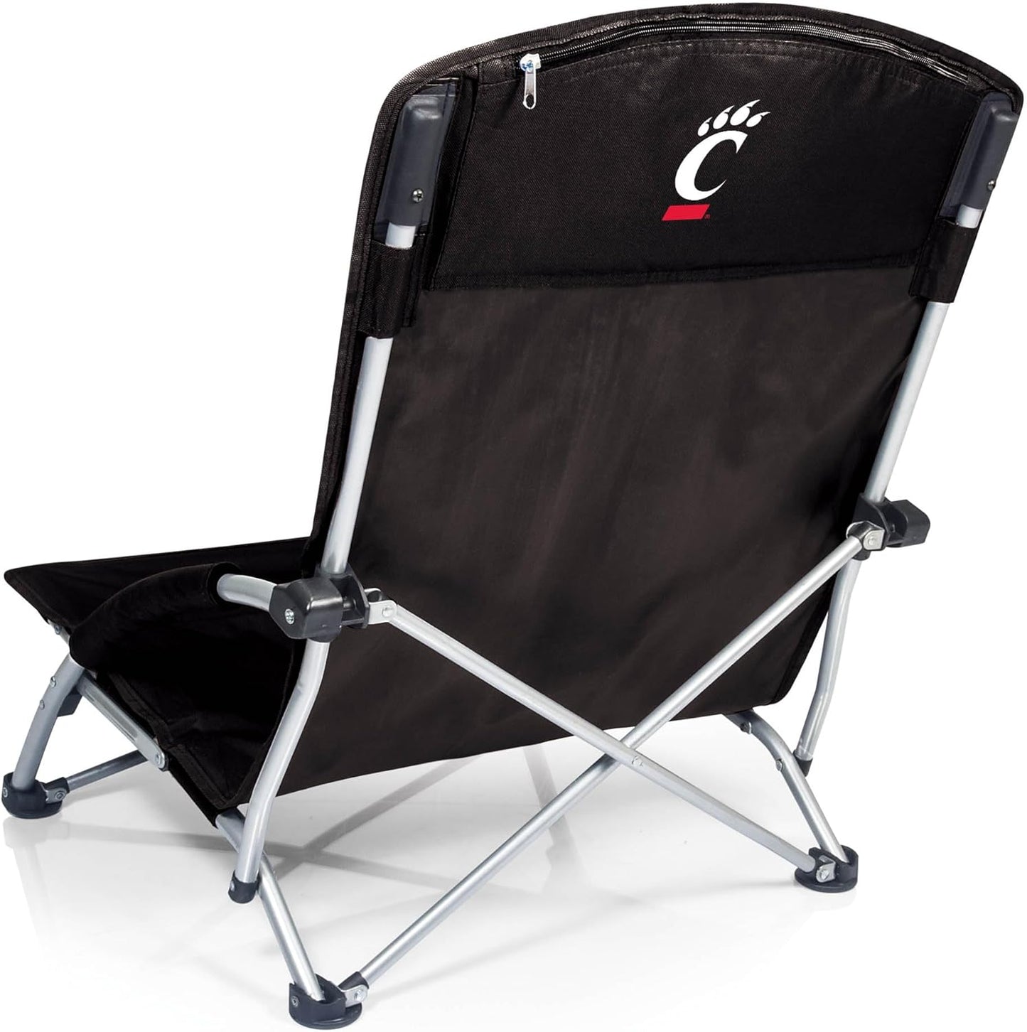 PICNIC TIME NCAA Tranquility Beach Chair with Carry Bag - Low Beach Chair for Adults - Low Lawn Chair