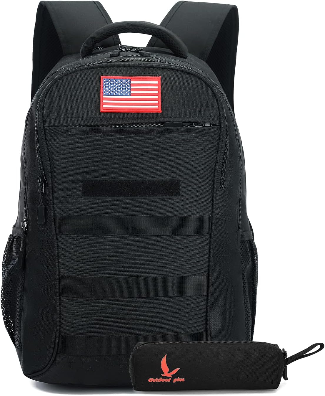 outdoor plus Camo Backpack,Military Boys Backpacks for School,40L Army Bookbag with USB Charging Port Waterproof