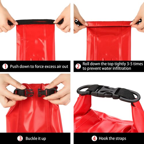 WELL-STRONG Waterproof Marine First Aid Kit 210Pcs - Emergency Boat Safety Supplies for Fishing, Kayaking with Roll Top Design