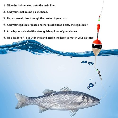 YOTO Bobber Stops for Fishing,Float Bobber Stops String Knots&Fishing Glow Beads