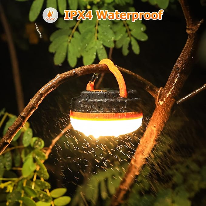 Yizhet 2 Pack LED Camping Lantern, Camping Lamp Flashlights, Camping Light with Magnetic Base 5 Modes Portable Outdoor Tent Light for Hiking Fishing Camping (AAA Batteries Need Self-provided)