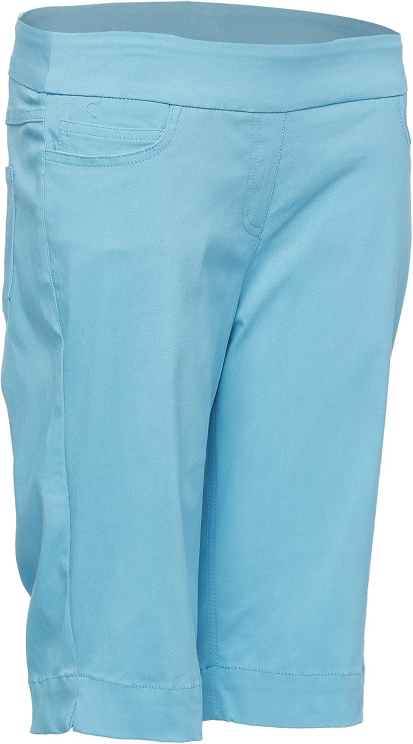 SLIM-SATION Women's Golf Wide Band Pull On Short with Real Pockets