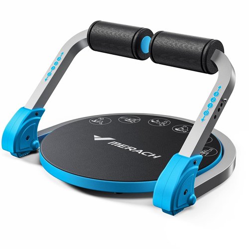 MERACH Ab Machine for Stomach Workout, Ab Crunch Machine with 3 Adjustable Resistance and Automatic Rebound, Sit Up Machine with 330 LBS Weight Capacity, Ab Workout Equipment for Home Exercise (Blue)