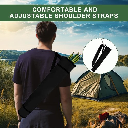 KURUGEILI Archery Quiver Back and Hip Quivers Adjustable Arrow Backpack Bag Holder Side Hip Arrows Bag for Compound Recurve Bow Practice Target Hunting