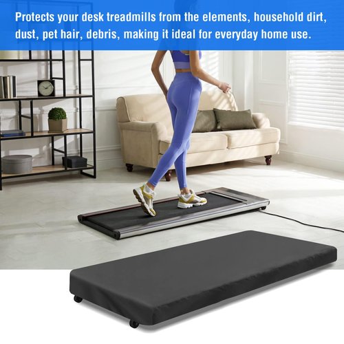 Aidetech Under Desk Treadmill Cover for DeerRun, Dust-Proof Walking Pad Cover, Waterproof Protective Cover for Walking Treadmill Office Under Desk-43L x 21W x4H Inch(Cover only)