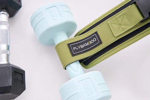 FLYBAMBOO Hip Thrust Belt for Dumbbells,Booty Belt for Hip Thrust Slip-Resistant Padding Green