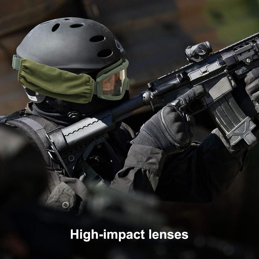 xaegistac Airsoft Goggles Tactical Safety Goggles Anti Fog Glasses Hunting Cycling