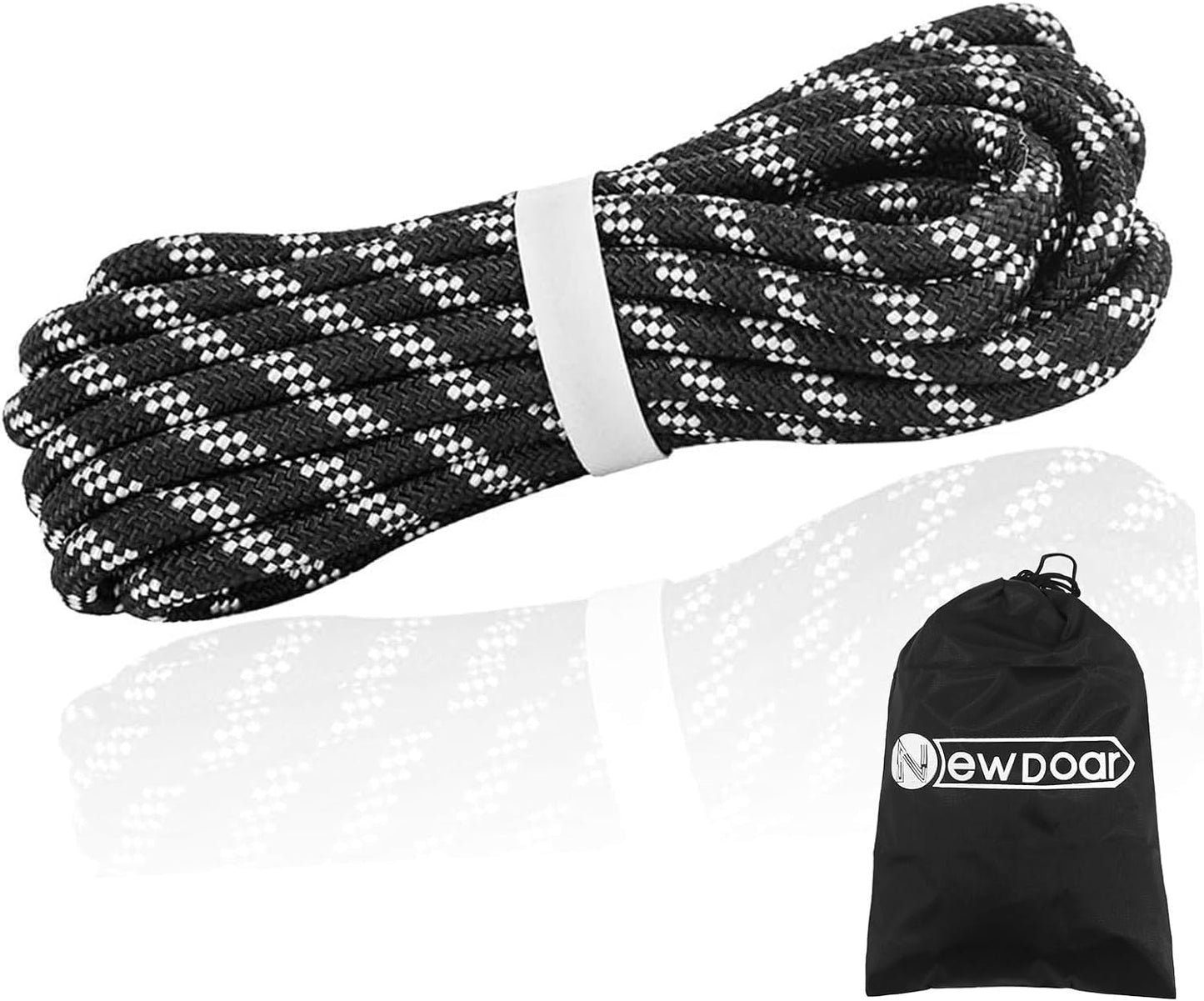 NewDoar 8mm Climbing Accessory Cord High Strength Rope Equipment for Mountain Climb, Fire Rescue Escape, Outdoor Survival, Camping (Polyester 20ft)