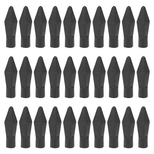 PurYupearl 25 Pcs Black Soft Rubber Practice Arrowhead Safety Glue On Target Arrow Tips for Shooting Practice Hunting Game Broadheads Arrows and Parts