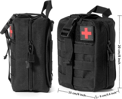 278-Piece Survival Kit & First Aid Kit - Emergency Medical Supplies for Camping, Hunting, Hiking, Urban EDC & Disaster Preparedness in Tactical Molle Pouch