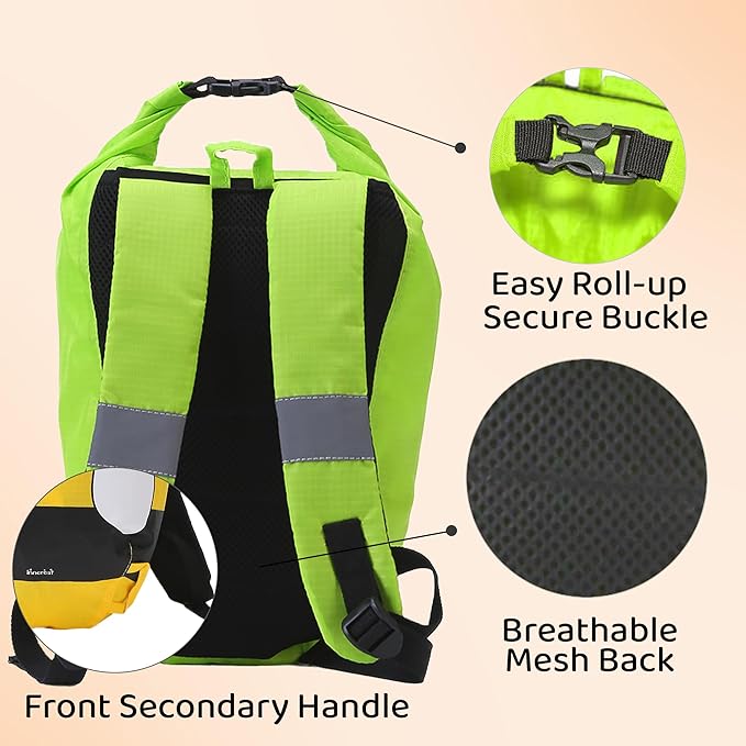 Kids Beach Bag Dry Bag Water Proof Resistent Travel Backpack Sacks for swimming Waterproof Backpack (Beetle, 5L)