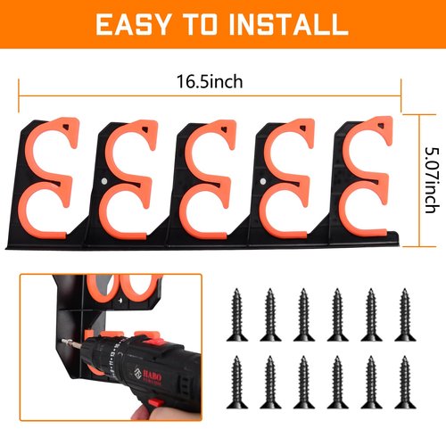 Fishing Rod Holders, Fishing Pole Holders for Garage, Wall or Ceiling Mounted Fishing Rod Rack Holds Up to 10 Rods（1 Pack）