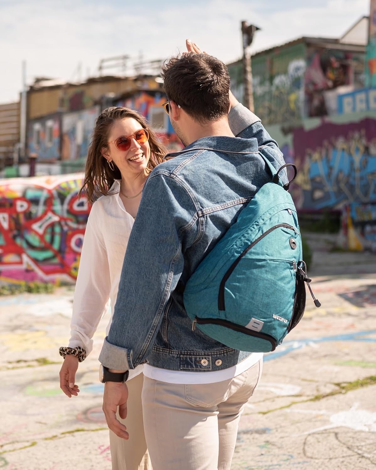 WATERFLY Sling Bag Crossbody Backpack: Over Shoulder Daypack Casual Cross Chest Side Pack