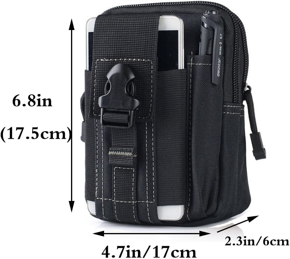 Small Multi-Purpose Poly Tool Holder EDC Pouch Waist Bag Military Nylon Utility Tactical Molle Pack Camping Hiking Pouch