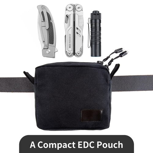Brand EDC Organizer - Zippered Belt Bag for Men & Women, Side Gusset Design, Ideal for Travel & Hiking