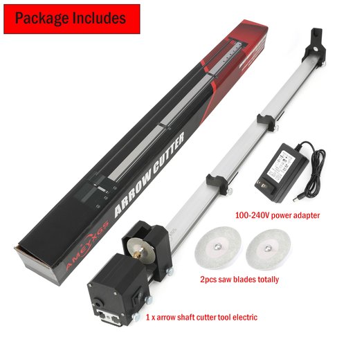 ZSHJGJR Archery Electric Arrow Cutter Saw 12000 RPM Electric Reciprocating Saw Adjustable Arrow Shaft Cutting Tool with Corundum Saw Blades for All Kinds Arrow Shaft DIY Accessory