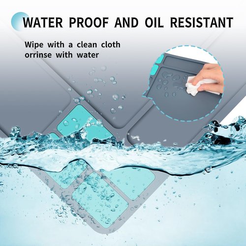 Gun Cleaning Mat, Large Anti-Slip Rubber Gun Mat 36" x 12", Magnetic Cleaning Pad with Integrated Component Box