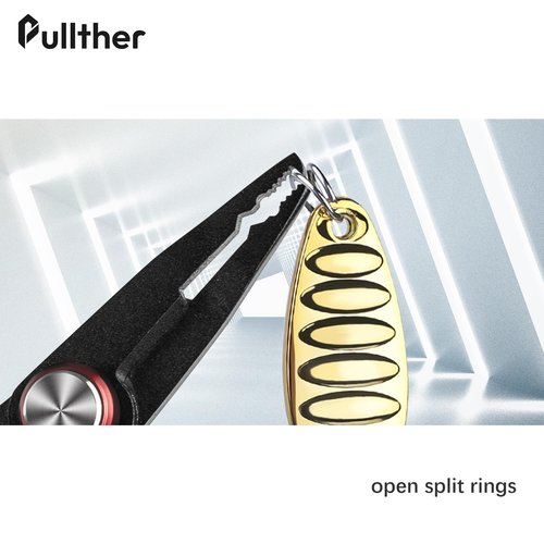 Pullther fishing Stainless Steel Fishing Pliers,Teflon Coating,Hook Remover,Fish Pliers with Retractor,Braided Line,Fishing Tools for Saltwater Freshwater.