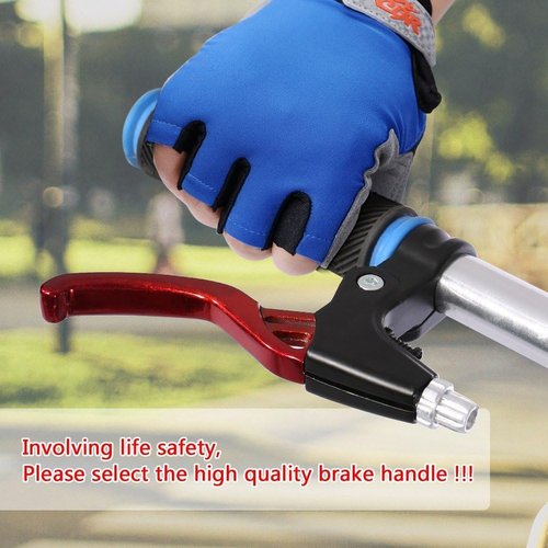 DISIWENE 1 Pair Bicycle Brake Lever, V-Brake Handlebar Aluminium Alloy Bike Brake Handle Universal 2.2cm for Most Bicycle, Road Bike, Mountain Bike (Black)