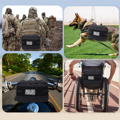 Korialia Tactical Pouch Large Molle Bag: EDC Gear Pouches, Expandable Accessories Organizer, Medical Pocket, Traveling Bags