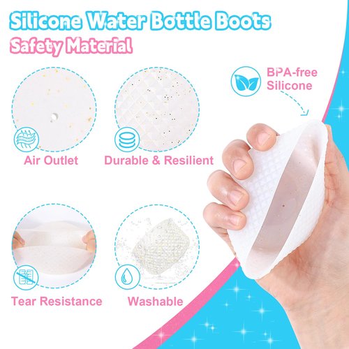 Desing Wish Glitter Diamond Silicone Boot Compatible with 20-40oz Stanley Tumbler Cup, Anti Hitting Water Bottle Boot for 12-24oz Hydr0 Flask, Thermoflask, Iron Flask 2.83'' Width (Tangerine Glitter)