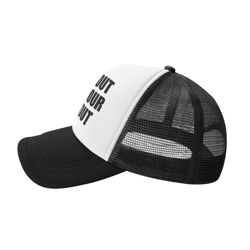 Black Out with Your Rack Out Funny Adjustable Mesh Trucker Hat for Adults Unisex Classic Hats Fishing Caps Black