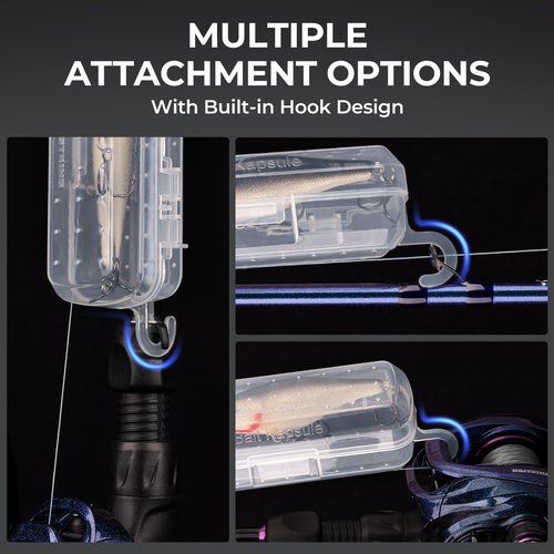 KastKing Bait Kapsule – Lure Cover with Vent Holes, Protects Hooks, Multiple Sizes (S, M, L, Jumbo,Drop Shot) - Multiple Attachments for Freshwater & Saltwater Fishing Gear. Patent Pending.