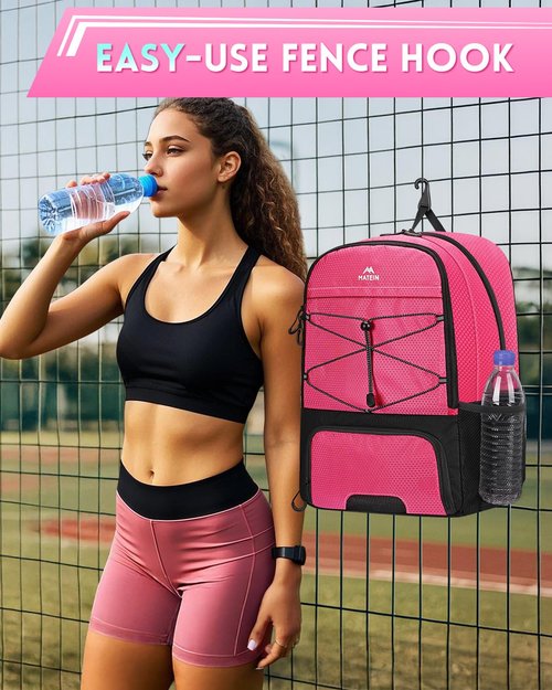 MATEIN Soccer Bags for Girls, Large Girls Soccer Backpack with Ball & Shoes Compartment, Lightweight Basketball Bag Backpack