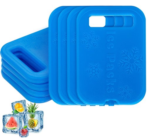 Anstore Lunch Box Ice Packs, Ice Pack for Cooler, Reusable Freezer Packs, Thin Freezer Blocks for Lunch Bags, 8 Pack Mini Cold Packs For Cool Box Freezer Bag Size 16 X 11 X 1.5cm-Camping,Picnic,Hiking