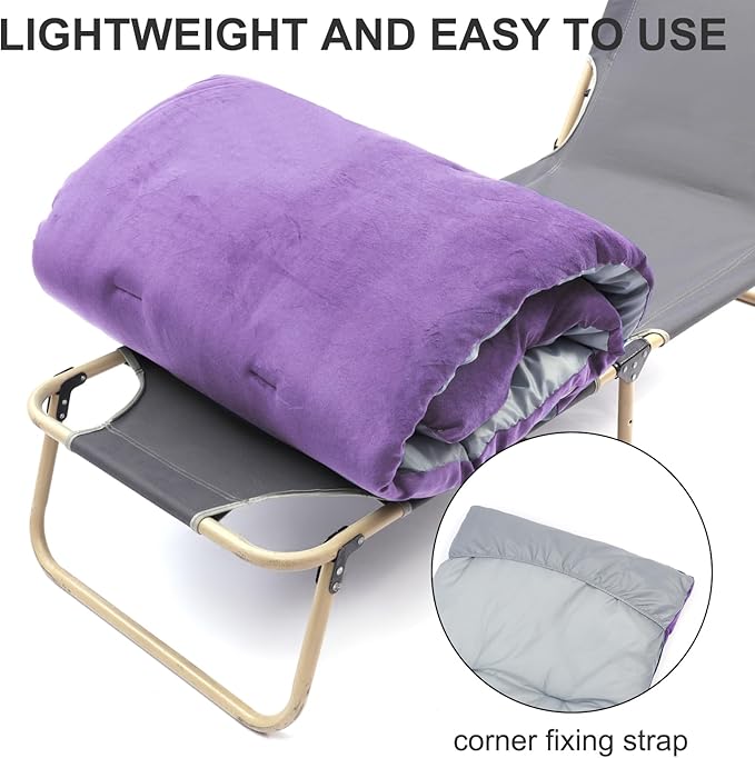 Camping Cot Mattress - Thick Camping Sleeping Pad with Elastic Straps,Portable Cot Mattress Pad for Sleeping Outdoor (75" x 28")