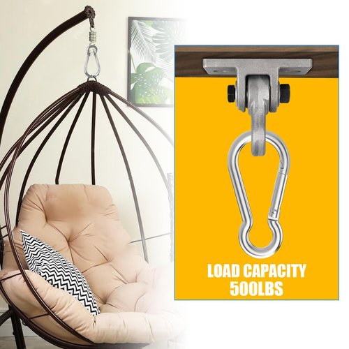 100PCS M8 Spring Snap Hook Carabiner, 3" x 5/16" Heavy Duty Galvanized Steel Carabiner Clips, 470LBS Capacity Spring Quick Links Clips for Camping Hiking Hammock Swing and Outdoor Activities